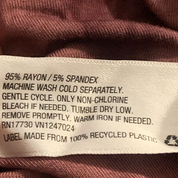 JoyLab Tie-Dye Muscle Tank Top Womens XL Crop Athletic Stretch Raw Edge Burgundy - Picture 7 of 11